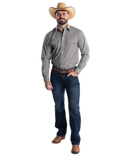 Just Country Mens Austin Full Button Print Workshirt
