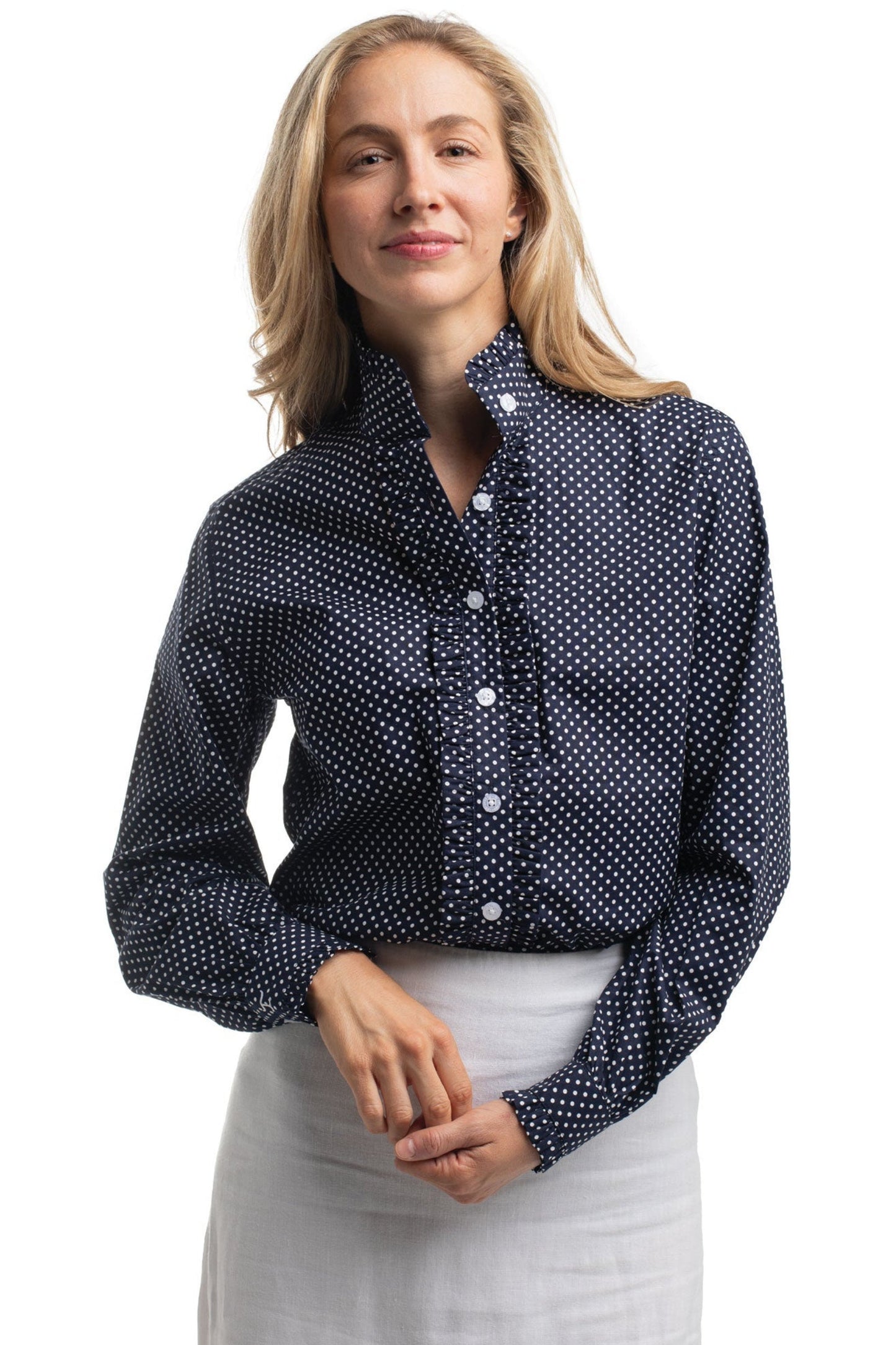 Just Country Womens Abbey Frills Full Button Print Workshirt
