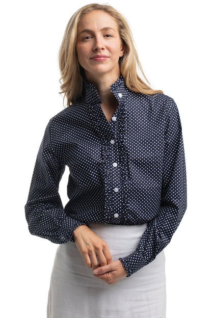 Just Country Womens Abbey Frills Full Button Print Workshirt