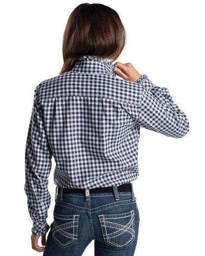 Just Country Womens Abbey Frills Full Button Print Workshirt