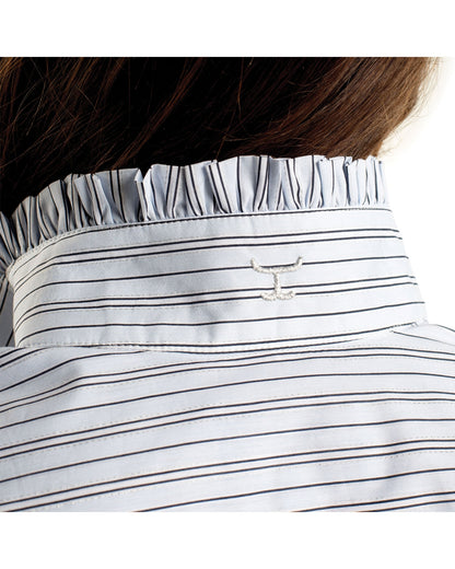 Just Country Womens Georgie Frills Half Button Print Workshirt