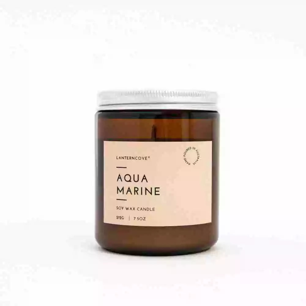 Lanterncove Glo 7.5 oz Soy Wax Candle Aqua Marine