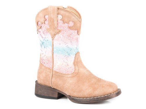 ROPER TODDLER GLITTER LACE BOOTS