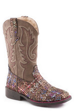 Load image into Gallery viewer, ROPER KIDS GLITTER AZTEC BOOTS