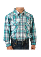 Load image into Gallery viewer, PURE WESTERN BOYS DAVID CHECK WESTERN L/S SHIRT