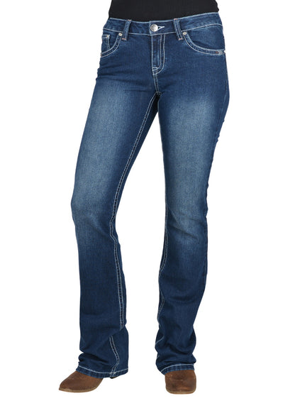 Pure Western Womens Bettina Relaxed Rider Jeans 36 Inch Leg