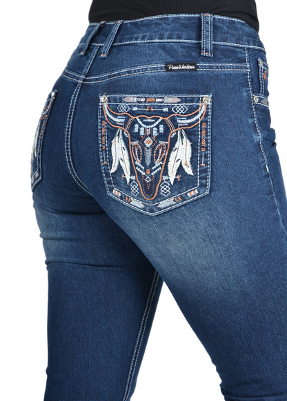 Pure Western Womens Bettina Relaxed Rider Jeans 36 Inch Leg
