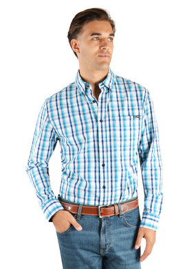 WRANGLER MENS CAMERON CHECKBUTTON L/S SHIRT
