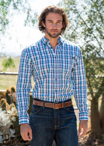 WRANGLER MENS CAMERON CHECKBUTTON L/S SHIRT