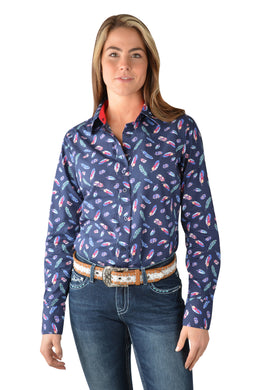 PURE WESTERN WOMENS HARLENE PRINT L/S SHIRT