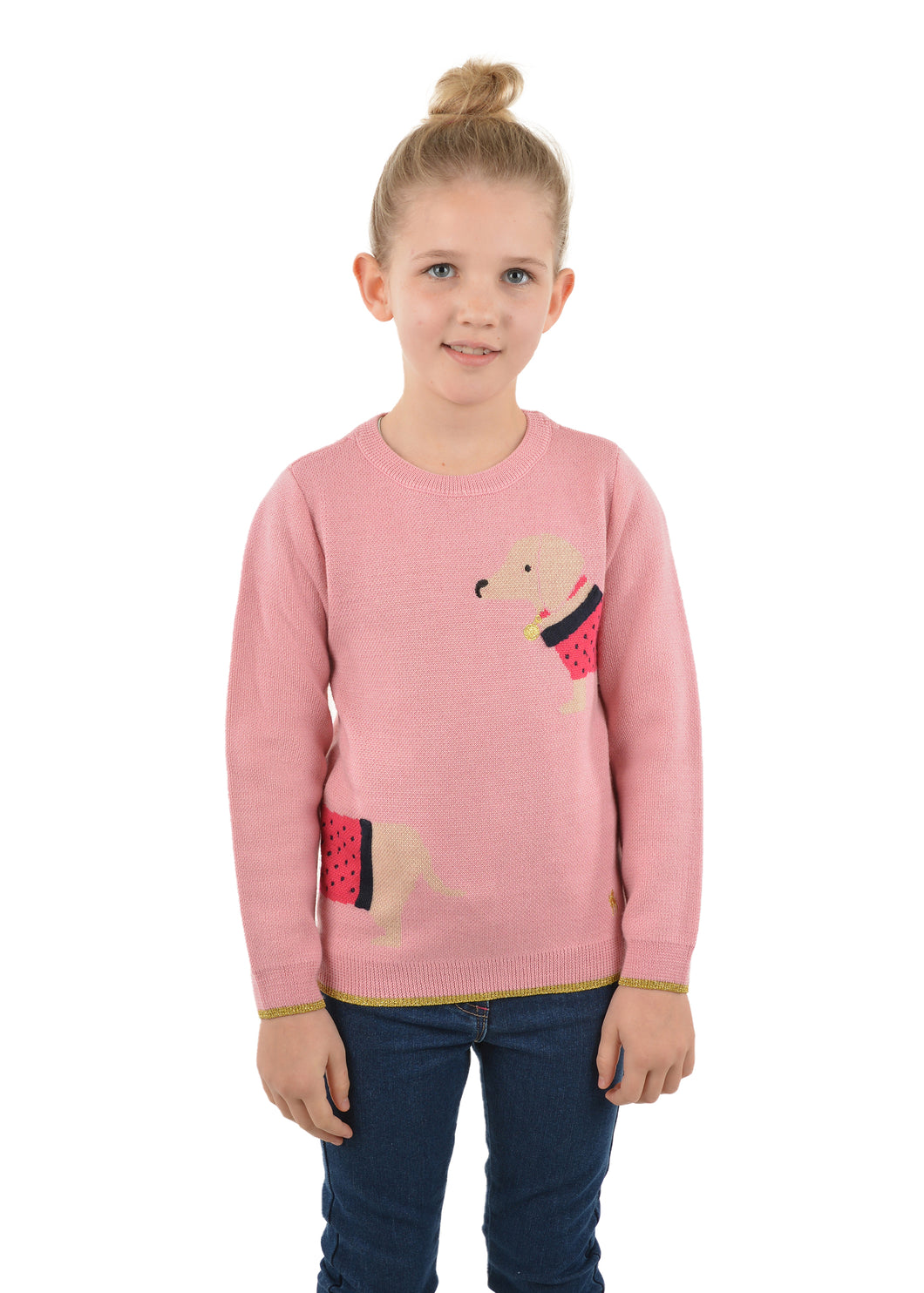 GIRLS AUDREY SAUSAGE DOG JUMPER