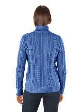 Load image into Gallery viewer, WOMENS CABLE QUARTER ZIP KNIT RUGBY