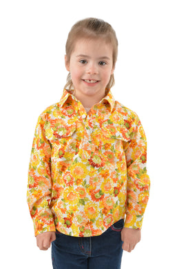 Hard Slog Kids Barbara Half Placket Long Sleeve Country Shirt