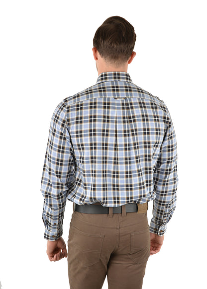 THOMAS COOK MENS KIERAN CHECK 2 POCKET LONG SLEEVE SHIRT