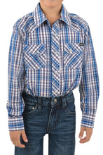 Load image into Gallery viewer, PURE WESTERN BOYS BOLT CHECK WESTERN L/S SHIRT