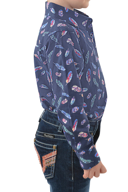 PURE WESTERN GIRLS HARLENE PRINT LONG SLEEVE SHIRT