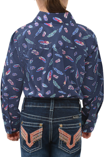 PURE WESTERN GIRLS HARLENE PRINT LONG SLEEVE SHIRT