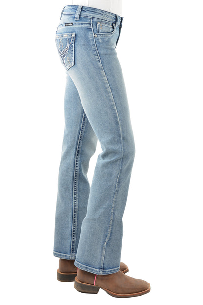 Pure Western Womens Steer Bootcut Jeans 32 Inch Leg