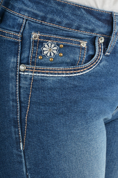 Pure Western Womens Snowie Straight Leg Jeans 32 Inch Leg