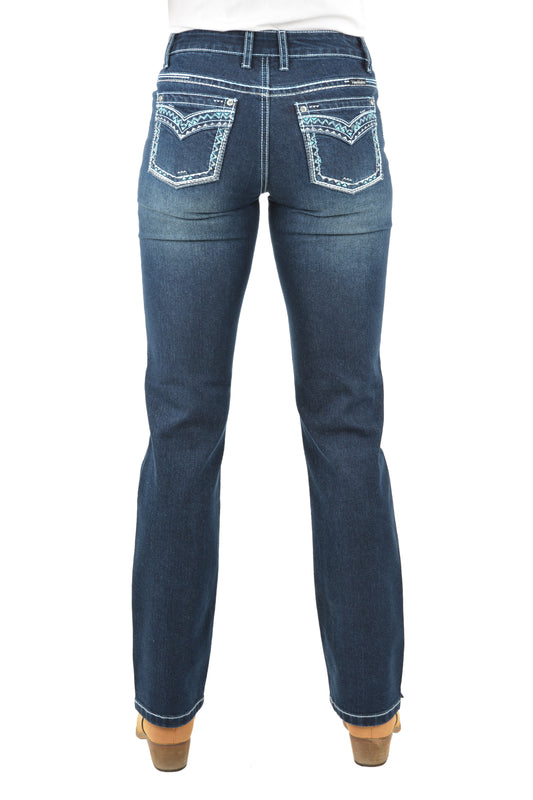 Pure Western Womens Geraldine Straight Leg Jeans 32 Inch Leg