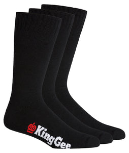 KingGee Mens Bamboo Crew Work Socks 3 Pack
