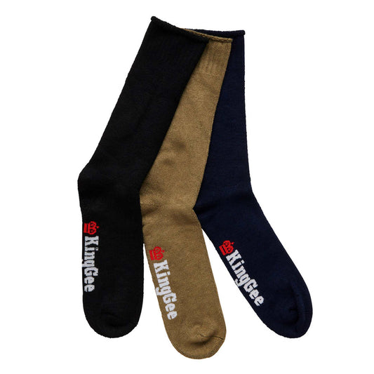 Men's Bamboo Crew Work Socks Mixed 3 Pack