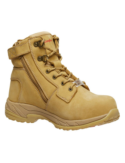 KingGee Womens Tradie Hybrid Zip/Lace Composite Cap Work Boots 6 Inch