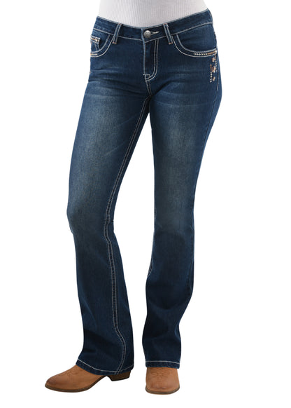 Pure Western Womens Lola Bootcut Jeans 34 Inch Leg