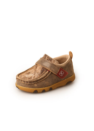 TWISTED X INFANTS COW FUR CASUAL MOCS