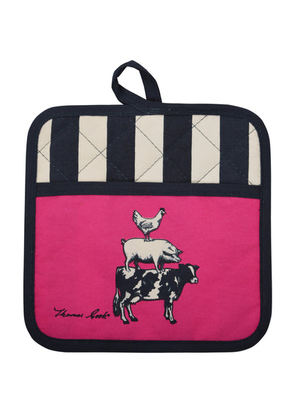 THOMAS COOK FARM FRIENDS OVEN MITT POT HOLDER SET