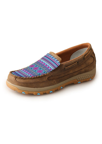 TWISTED X WOMENS AZTEC SLIP ON CELLSTRETCH MOCS