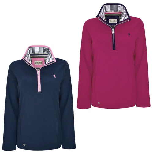 WMNS CHARLIE CLASSIC1/4 ZIP NECK RUGBY