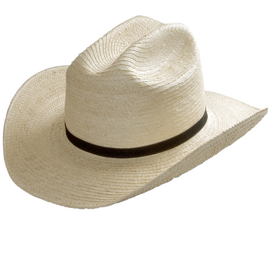 SUNBODY HATS KIDS CATTLEMAN PALM LEAF HAT NATURAL