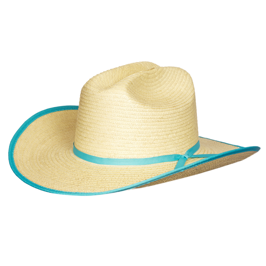 SUNBODY HAT KIDS CATTLEMAN ONE SIZE FITS ALL TURQUOISE