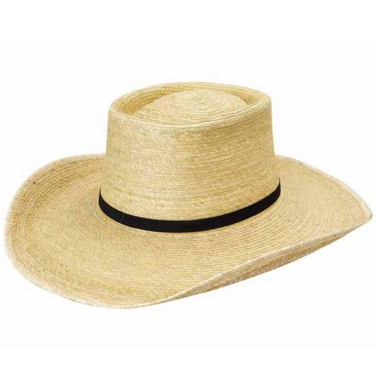 SUNBODY HATS OAK BOX TOP PALM LEAF HAT 4 INCH BRIM