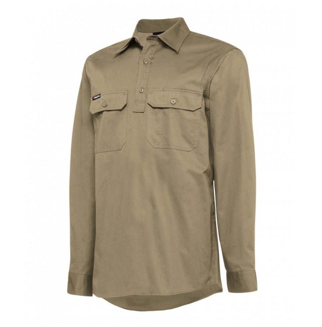 KingGee Long Sleeve Closed Front Mens Work Shirt