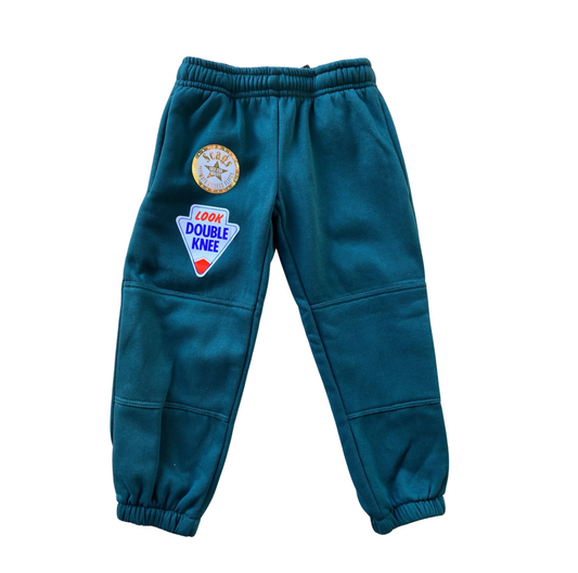CHILDS FLEECY E/W DOUBLE KNEE TRACK PANT