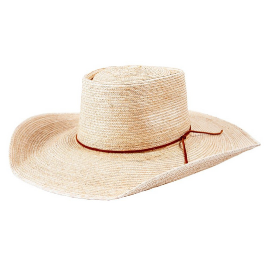 SUNBODY HATS REATA III PALM LEAF HAT 4.5 BRIM OAK