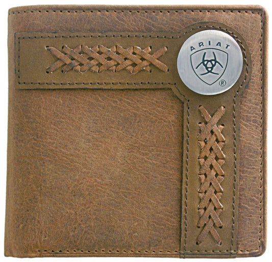 Ariat Mens Bi-Fold Wallet Accent Overlay