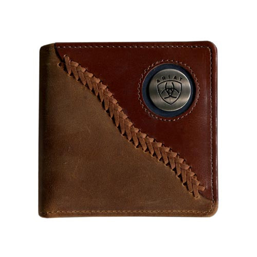 Ariat Mens Bi-Fold Wallet Two Toned Stitched