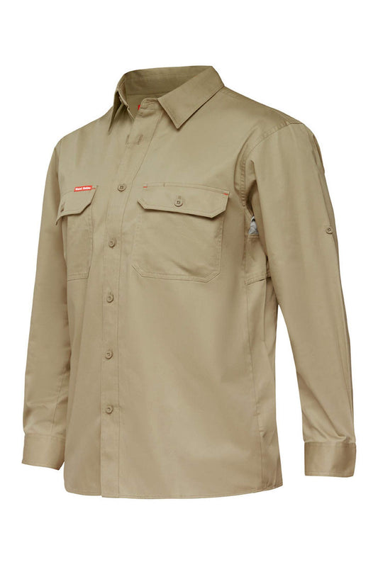 Hard Yakka Core Long Sleeve Lightweight Vented Cotton Shirt