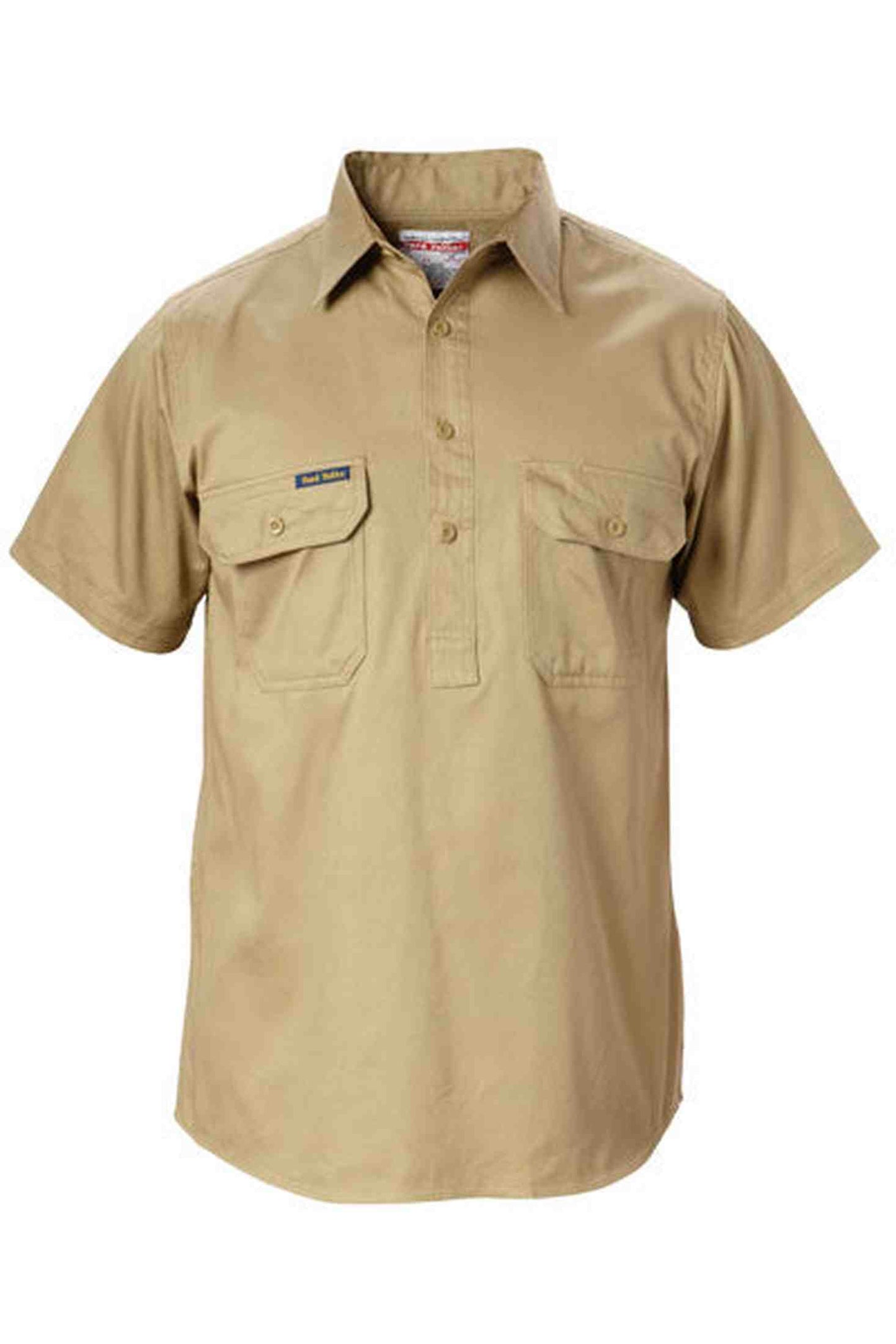 Hard Yakka Short Sleeve Closed Front Cotton Drill Work Shirt