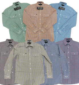 Pilbara Mens Y/D Check, Dual Pocket, L/S Shirt