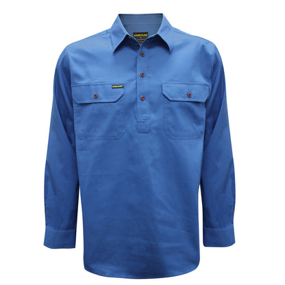 MENS HALF PLACKETLIGHT COTTON SHIRT