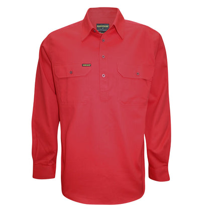MENS HALF PLACKETLIGHT COTTON SHIRT
