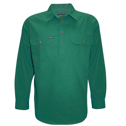 MENS HALF PLACKETLIGHT COTTON SHIRT