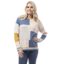 Load image into Gallery viewer, Knit Reversible Jumper Colour Block/Stripe