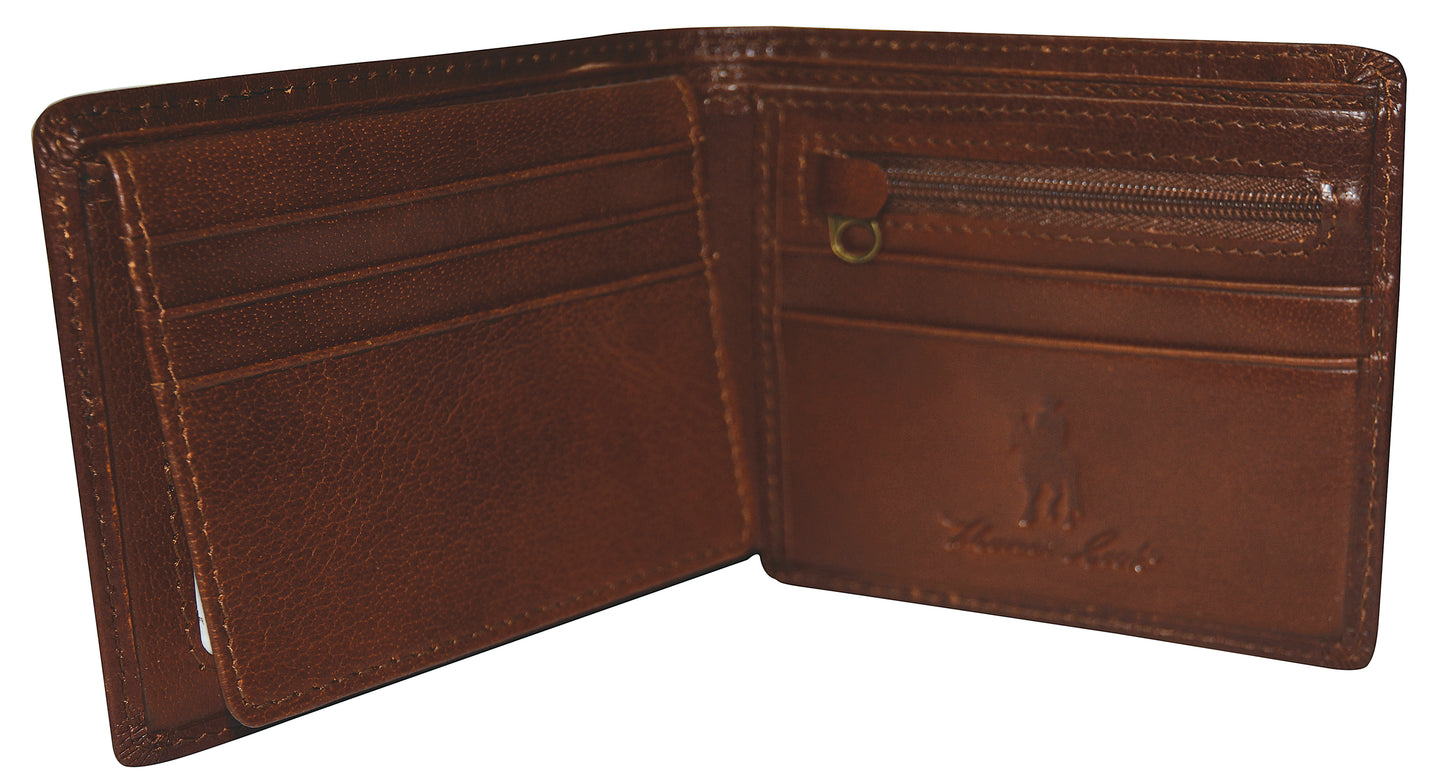 THOMAS COOK MENS LEATHER EDGED WALLET