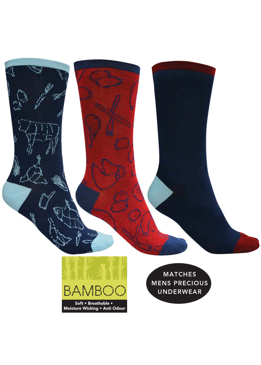 THOMAS COOK BAMBOO SOCKS 3-PACK